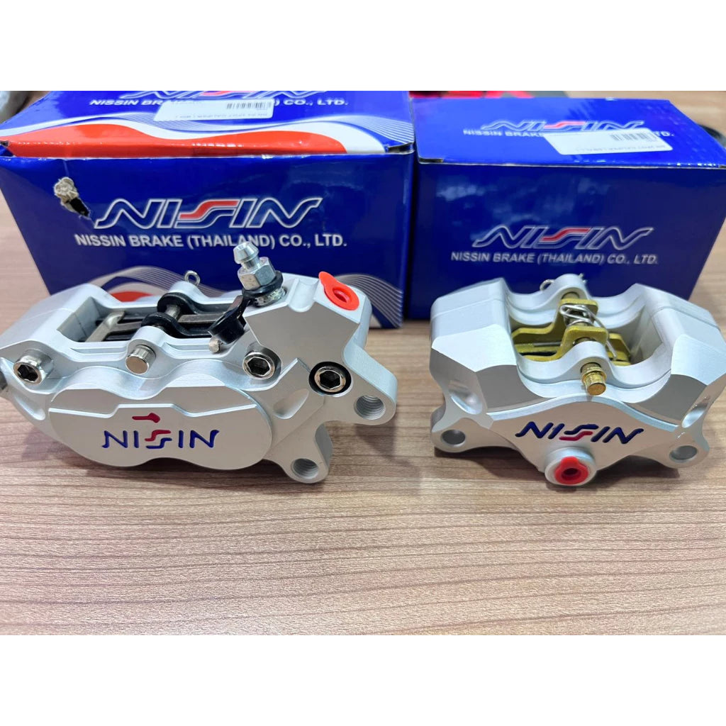 Nissin Caliper Pump Y15zr Y15 Front & Rear Set P4 Nissin Caliper 4Pot / 2Pot Set With Bracket Y15zr -By Sea Courier Method 🚢📦