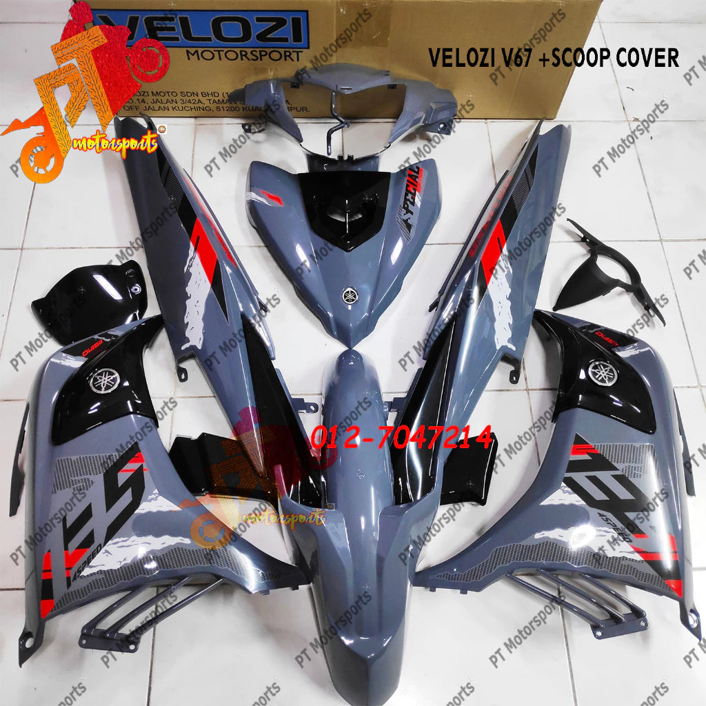 Yamaha Lc 135 Cover Set Nardo Grey Vietnam Exciter Special 130 2022 V2 V3 V4 V5 V6 V7 OEM DAN VELOZI -By Sea Courier Method 🚢🎁