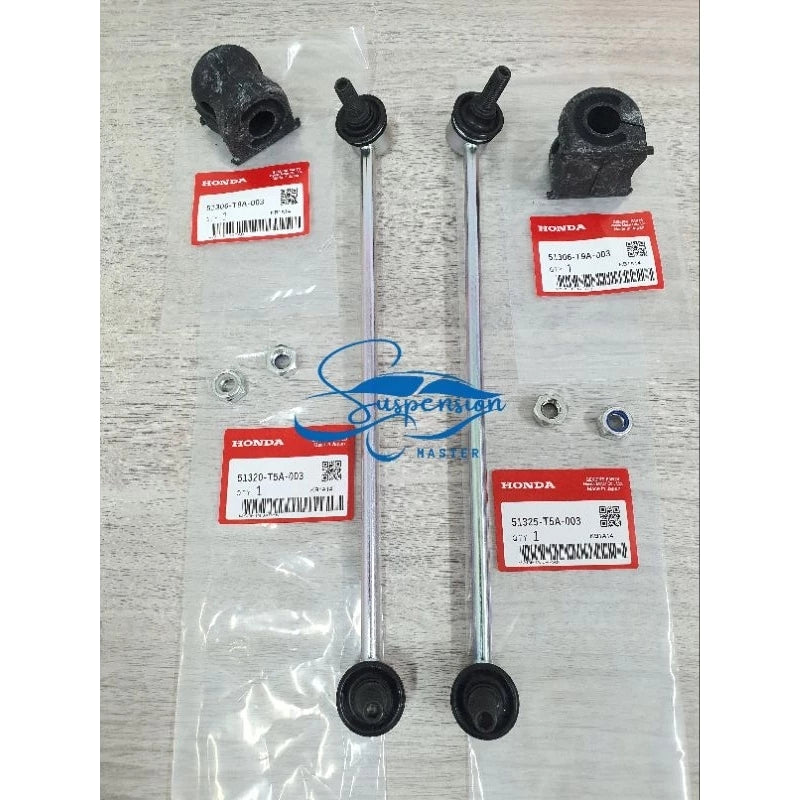 DHC- 4 IN 1 SET - FRONT ABSORBER LINK / STABILIZER BUSH - HONDA CITY T9A GM6 /HONDA CITY JAZZ GK T5A 2014-2019 -By Sea Courier Method 🚢📦