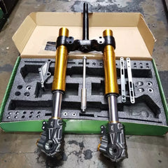 Y15 RAPIDO USD FORK 42MM SET WITH ALLOY T BRACKET DOUBLE DISC Y15ZR -By Sea Courier Method 🚢📦