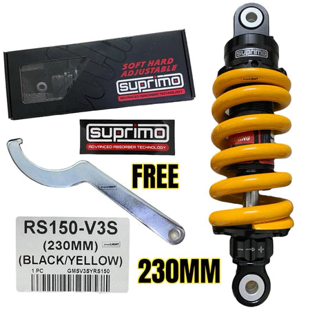 100% ORIGINAL SUPRIMO ADJUSTABLE MONOSHOCK LC135 V1 - V8 Y15 Y16 Y125Z FZ150 RS150 EGO SOFT HARD ABSORBER -By Sea Courier Method 🚢📦