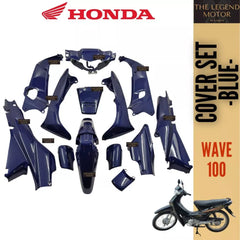 DHC- HONDA WAVE100 WAVE 100 Cover Set Coverset Caver Body Cover Kaver Black Hitam Red Merah Silver Yellow Kuning Blue -By Sea Courier Method 🚢📦