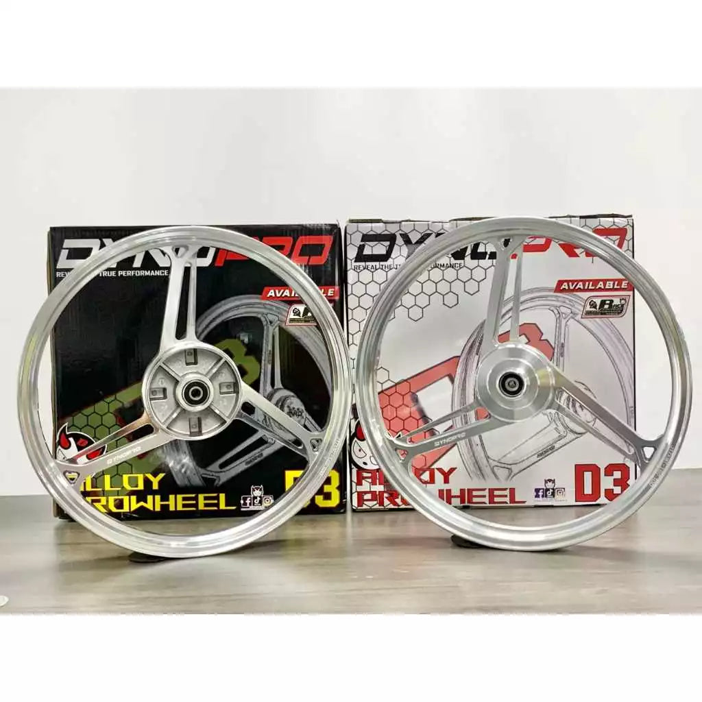 DYNOPRO D3 TIGA BATANG CNC SPORT RIM TERBARU 125Z / LC135 4S / LC 5S / LC V8 / Y15 / Y16 / RS150 / RSX READY STOCK -By Sea Courier Method 🚢📦