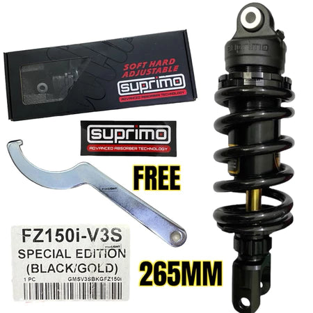 100% ORIGINAL SUPRIMO ADJUSTABLE MONOSHOCK LC135 V1 - V8 Y15 Y16 Y125Z FZ150 RS150 EGO SOFT HARD ABSORBER -By Sea Courier Method 🚢📦