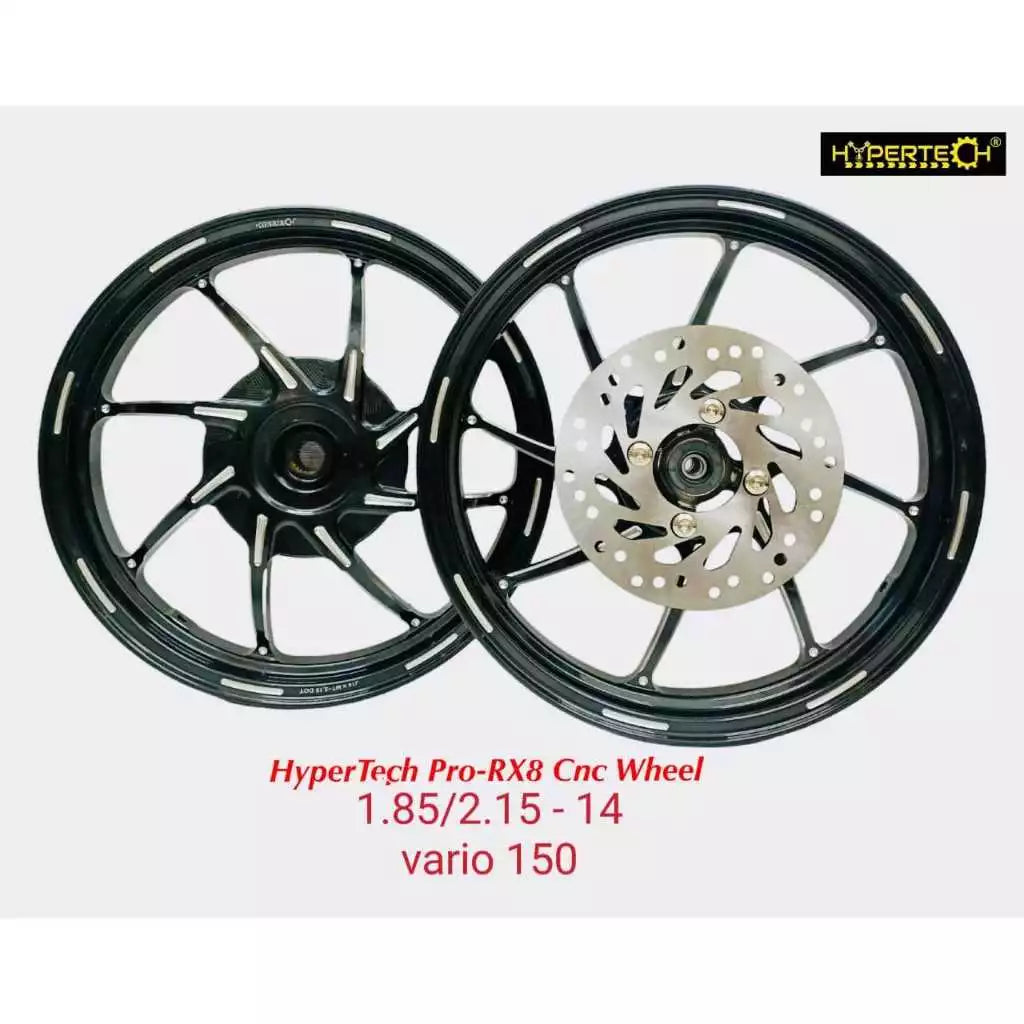 SPORTRIM HYPERTECH PRO-RX8 CNC WHEEL SPORT RIM FOR HONDA BEAT VARIO125 VARIO150 1.85/2.15X14 -By Sea Courier Method 🚢🎁