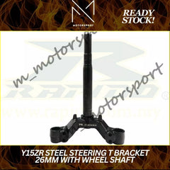 STEEL STEERING T BRACKET FORK T 42MM/26MM with WHEEL SHAFT -By Sea Courier Method 🚢📦