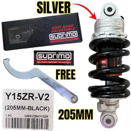 100% ORIGINAL SUPRIMO ADJUSTABLE MONOSHOCK LC135 V1 - V8 Y15 Y16 Y125Z FZ150 RS150 EGO SOFT HARD ABSORBER -By Sea Courier Method 🚢📦