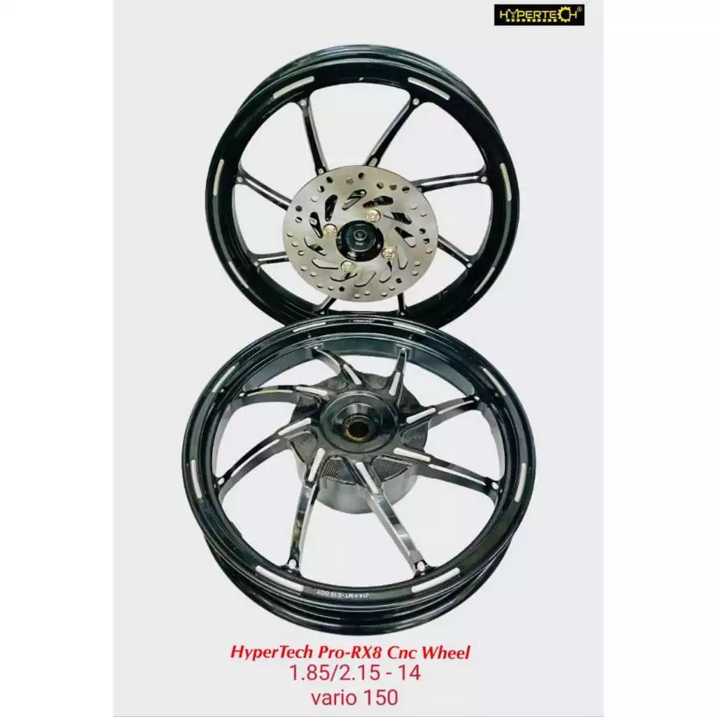 SPORTRIM HYPERTECH PRO-RX8 CNC WHEEL SPORT RIM FOR HONDA BEAT VARIO125 VARIO150 1.85/2.15X14 -By Sea Courier Method 🚢🎁