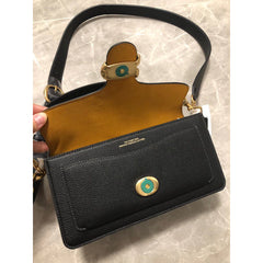 Coach Tabby Shoulder Bag CH857 Black Polished Pebble Leather Crossbody -By Sea Courier Method 🚢📦