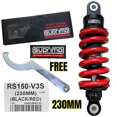 100% ORIGINAL SUPRIMO ADJUSTABLE MONOSHOCK LC135 V1 - V8 Y15 Y16 Y125Z FZ150 RS150 EGO SOFT HARD ABSORBER -By Sea Courier Method 🚢📦