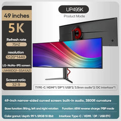 5K 49 INCH MONITOR, 144HZ/40 INCH COMPUTER MONITOR, 75HZ/GAMING MONITOR, SPEAKER/PC MONITOR, 34 INCH 4K165HZ -By Sea Courier Method 🚢🎁