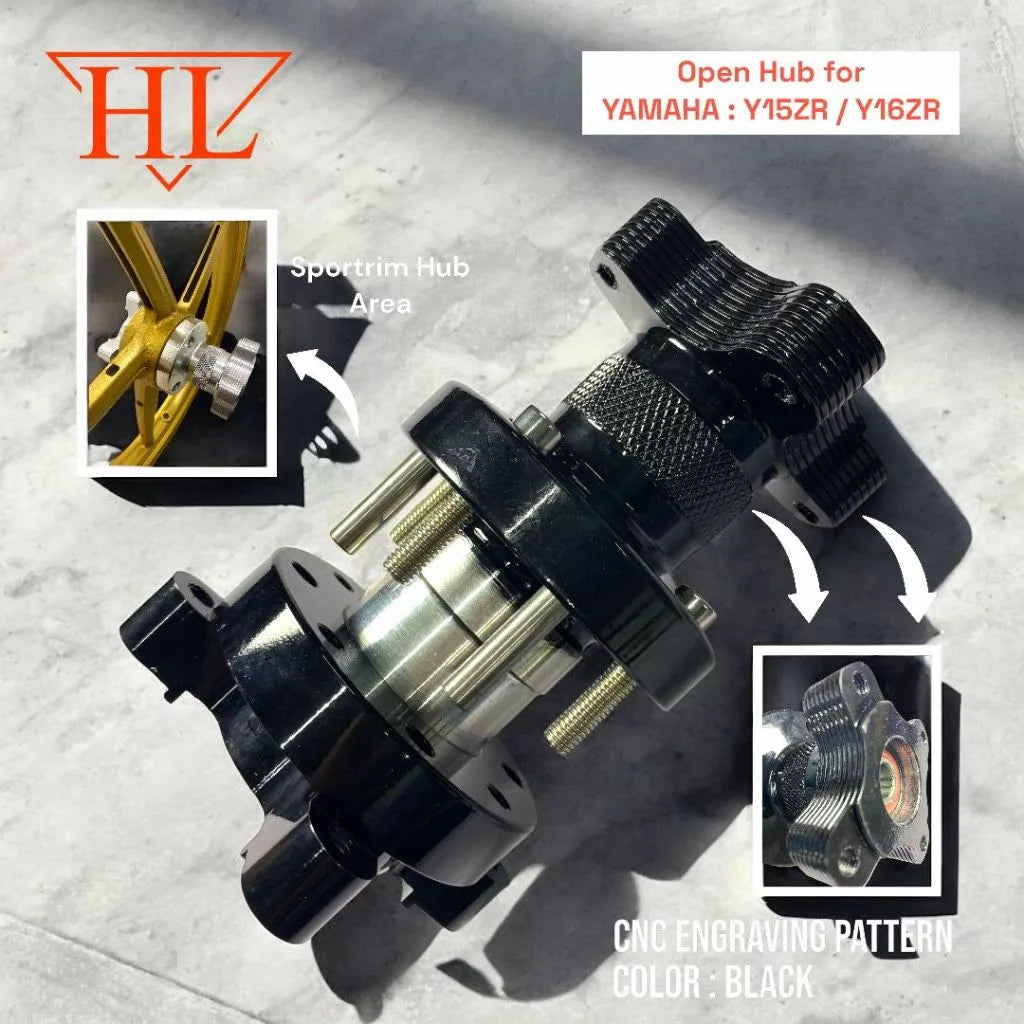 DHC- CUSTOM RIM Y15ZR OPEN HUB ((1.6/1.6) Y16 Y16ZR Y15 PNP YAMAHA 3L HL RIM SPORT RIM 3 BATANG ORANGE -By Sea Courier Method 🚢📦