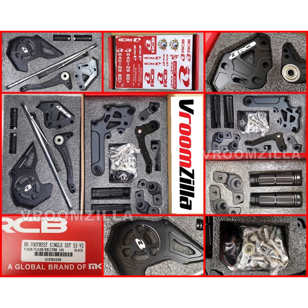 RCB S2-V2 Single Footrest Y15ZR Y16ZR RS150 RS150R RSX MT15 R15 R3 100% ORIGINAL RACING BOY S2 V2 Y15 Y16 RS -By Sea Courier Method 🚢📦