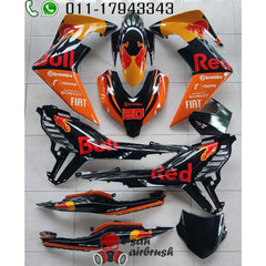 Coverset Airbrush Y16zr Red Bull Oren + FREE BUBBLE WRAP untuk POS LEBIH SELAMAT -By Air Courier Method ✈️📦