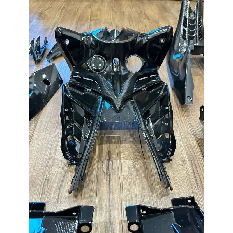 Original Doctor Yamaha LC135 V4 V5 V6 V7 Inner Full Set Cover Glossy Black kilat Colour (13 ITEM ) -By Sea Courier Method 🚢📦