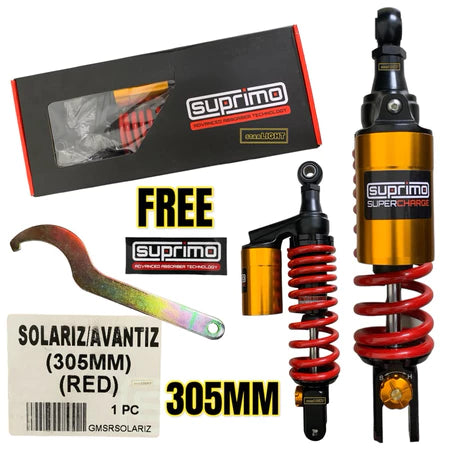100% ORIGINAL SUPRIMO ADJUSTABLE MONOSHOCK LC135 V1 - V8 Y15 Y16 Y125Z FZ150 RS150 EGO SOFT HARD ABSORBER -By Sea Courier Method 🚢📦