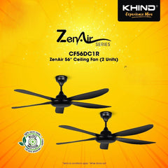 KHIND 56" Zenair Ceiling Fan CF56DC1R (Twin Pack) -By Sea Courier Method 🚢📦