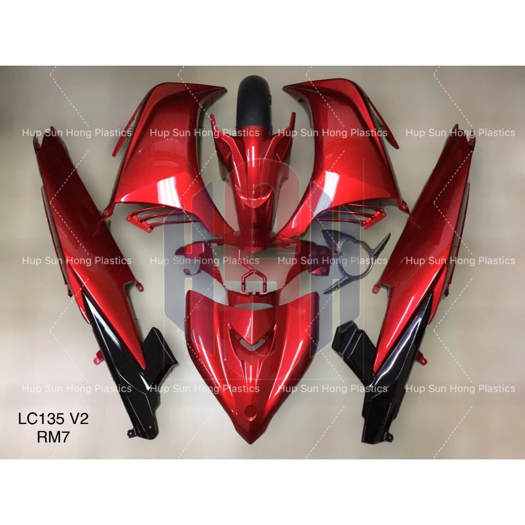 YAMAHA 135LC V2 V3 V4 V5 V6 Clutch 5s LC Full Body Cover Set Coverset Bodyset Kaver LCV2 LCV3 LCV4 LC135 -By Sea Courier Method 🚢📦
