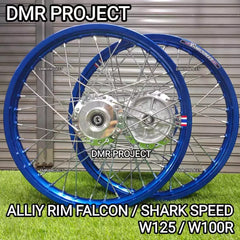 ALLOY RIM W125/W100R (DISC) 1.40X17 COMPLATE SET AIK SIA/STRONGER CHARTER HUB CHROME RIM ALLOY WAVE 125 -By Sea Courier Method 🚢📦