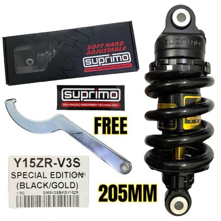 100% ORIGINAL SUPRIMO ADJUSTABLE MONOSHOCK LC135 V1 - V8 Y15 Y16 Y125Z FZ150 RS150 EGO SOFT HARD ABSORBER -By Sea Courier Method 🚢📦