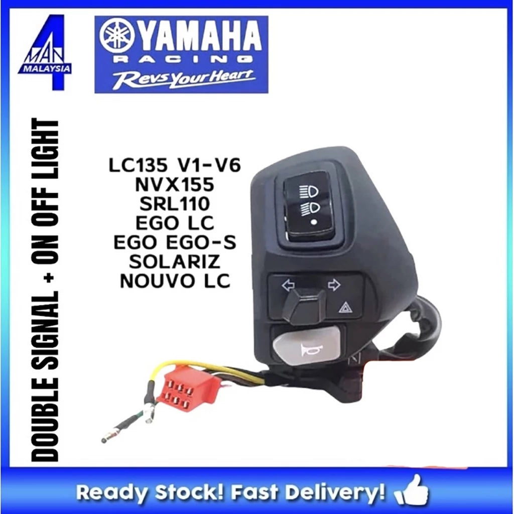 DHC- YAMAHA HANDLE SWITCH CUTTING NVX LH RH DOUBLE SIGNAL ON OFF HI LOW SUIS SUIZ PNP LC 135 V1-V7 EGOS SOLARIZ NOUVOLC -By Sea Courier Method 🚢📦