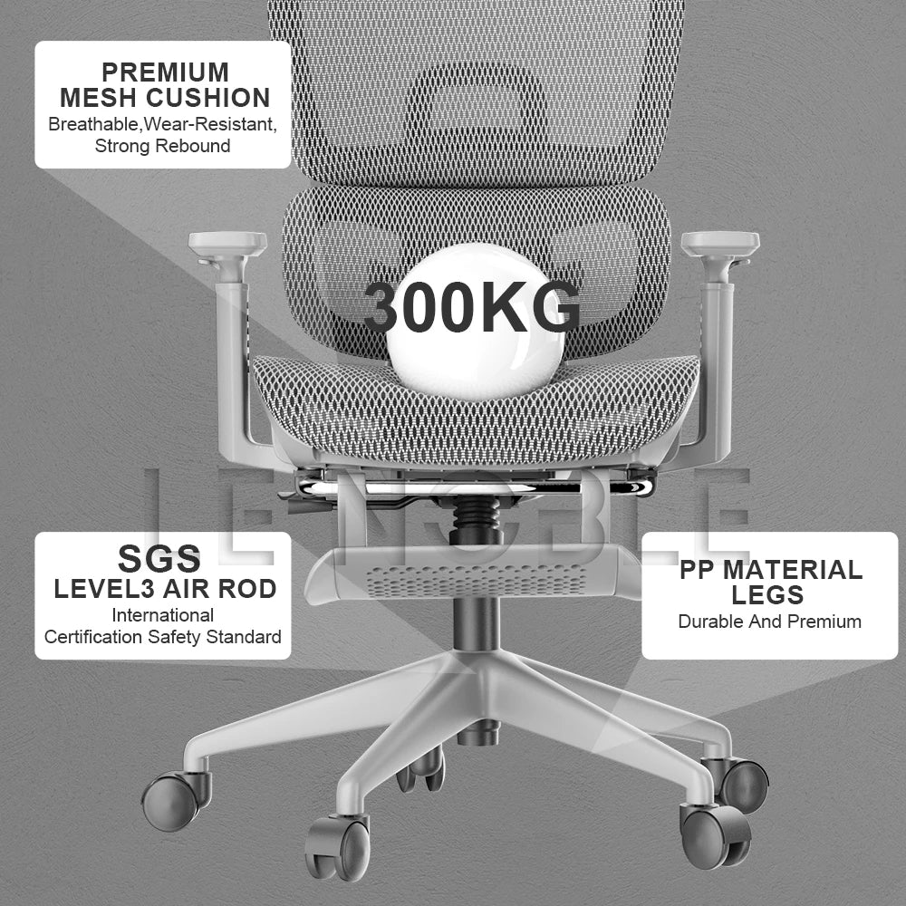 LENOBLE W90 Ergonomic Office Chair Gaming Chair Adjustable Kerusi office High back -By Air Courier Method ✈️🎁