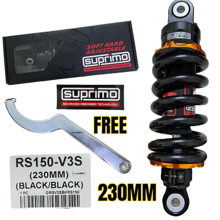 100% ORIGINAL SUPRIMO ADJUSTABLE MONOSHOCK LC135 V1 - V8 Y15 Y16 Y125Z FZ150 RS150 EGO SOFT HARD ABSORBER -By Sea Courier Method 🚢📦