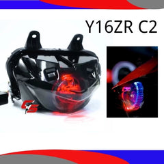DHC- YAMAHA Y16 Y16ZR HEAD LAMP LED C2 CUSTOM APP MAGIC BOY EAGLE EYE DESIGN with REMOTE CONTROL APP & TAIL LAMP LED Signal -By Sea Courier Method 🚢📦