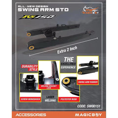 MAGICBOY SWING ARM + 2INCH Y15ZR RS RSX Y16ZR LC135 ARM PANJANG +2INCI CUTTING STANDARD -By Sea Courier Method 🚢📦