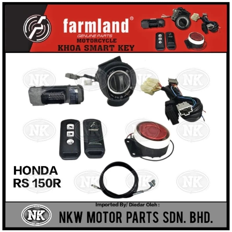 SMART KEYLESS REMOTE SWITCH SET - HONDA - RS 150R / RS 150 (FARMLAND) ONLY CONVERT FOR KEY VERSION -By Sea Courier Method 🚢🎁