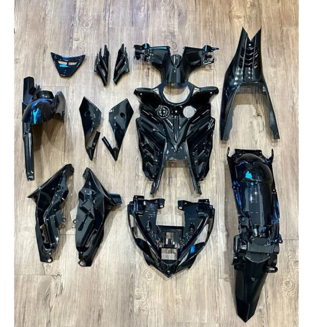 Original Doctor Yamaha LC135 V4 V5 V6 V7 Inner Full Set Cover Glossy Black kilat Colour (13 ITEM ) -By Sea Courier Method 🚢📦