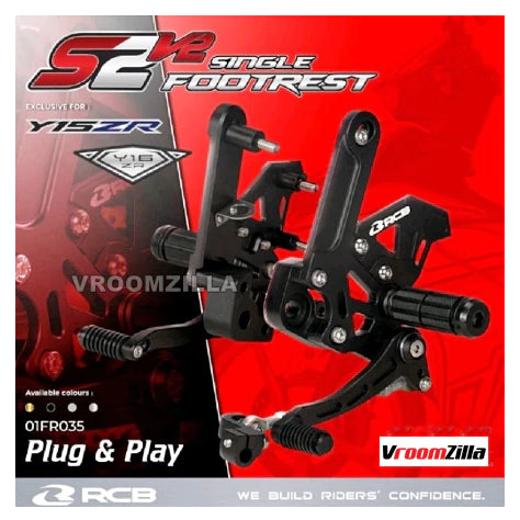 RCB S2-V2 Single Footrest Y15ZR Y16ZR RS150 RS150R RSX MT15 R15 R3 100% ORIGINAL RACING BOY S2 V2 Y15 Y16 RS -By Sea Courier Method 🚢📦