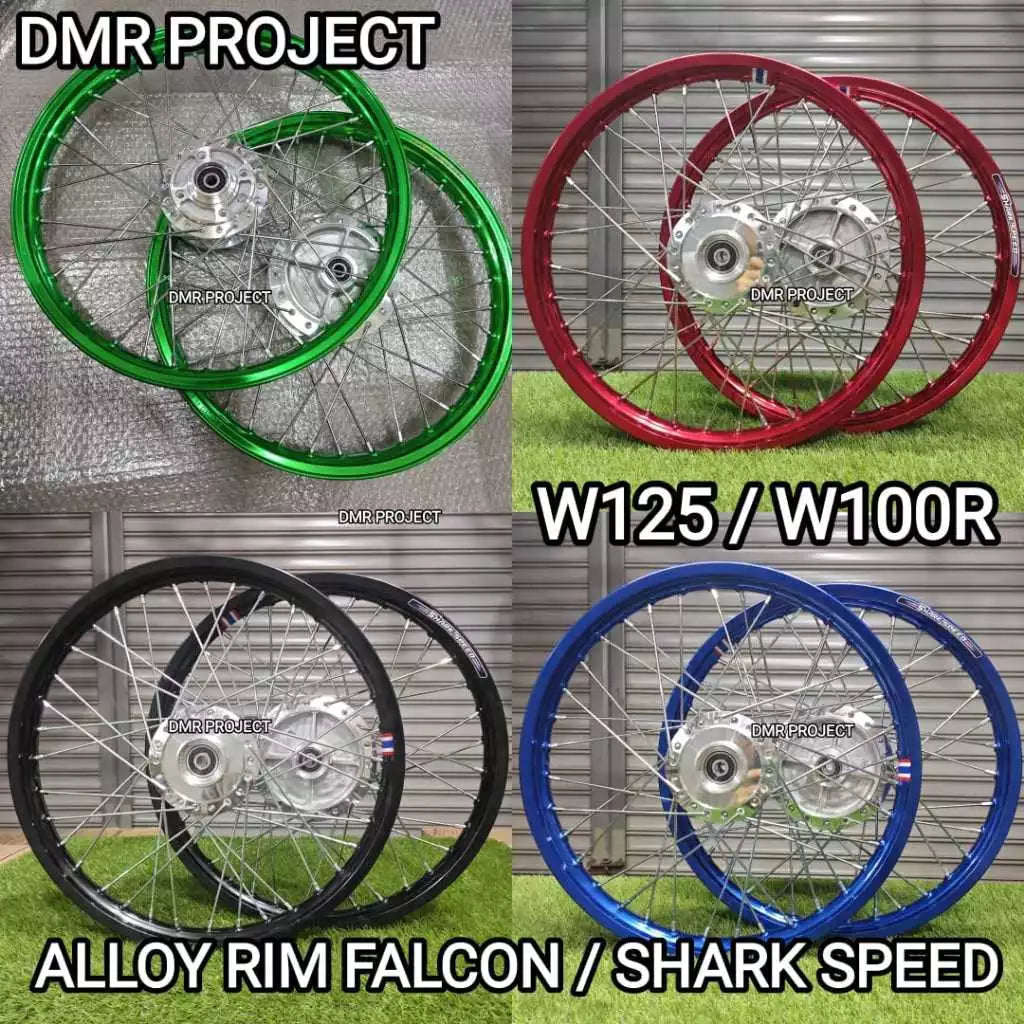 ALLOY RIM W125/W100R (DISC) 1.40X17 COMPLATE SET AIK SIA/STRONGER CHARTER HUB CHROME RIM ALLOY WAVE 125 -By Sea Courier Method 🚢📦