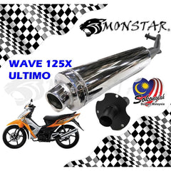 Wave 125X Ultimo 28mm Ekzos Std Racing exzos Open Exhaust EPOWER BERANG Honda standard wave125x -By Sea Courier Method 🚢📦