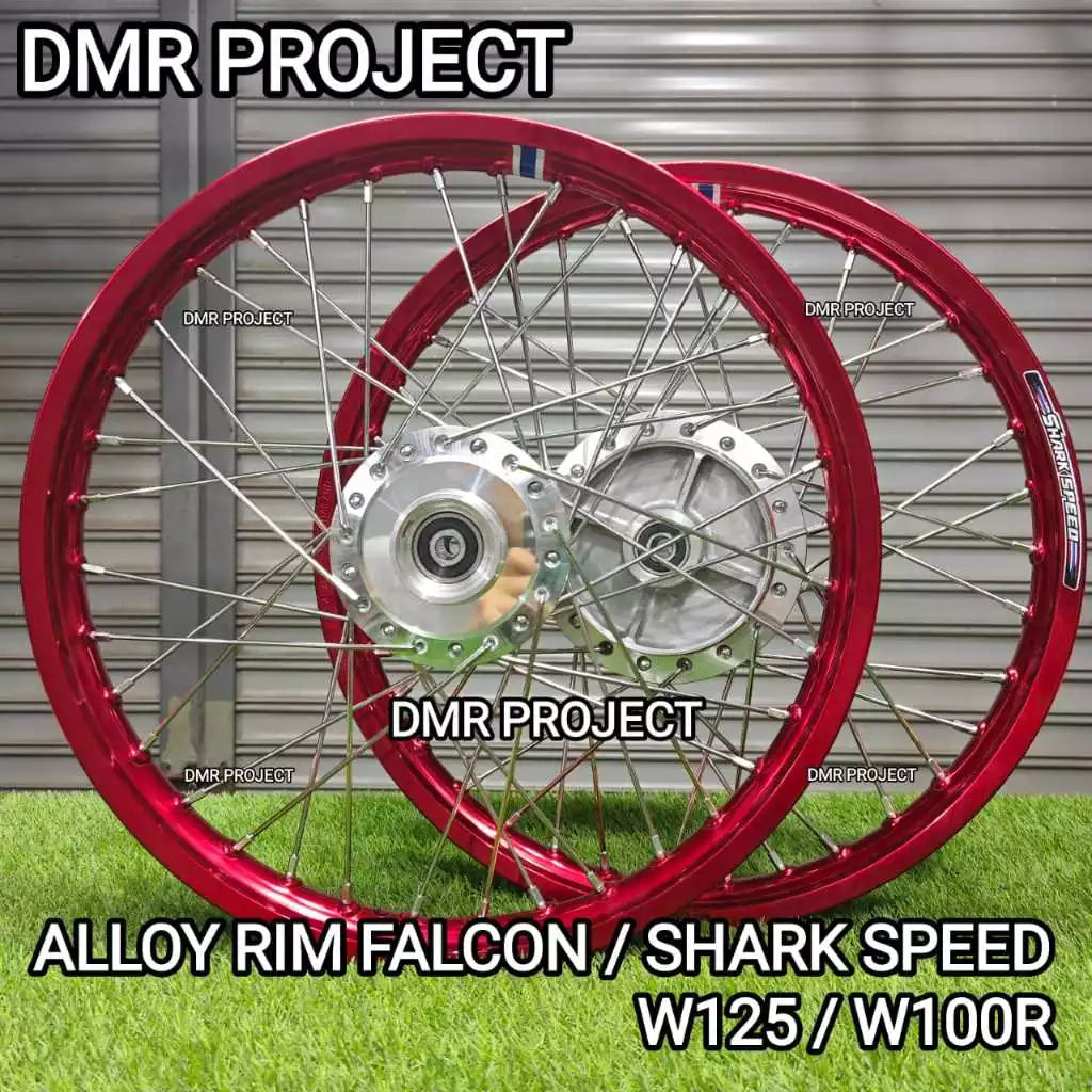 ALLOY RIM W125/W100R (DISC) 1.40X17 COMPLATE SET AIK SIA/STRONGER CHARTER HUB CHROME RIM ALLOY WAVE 125 -By Sea Courier Method 🚢📦