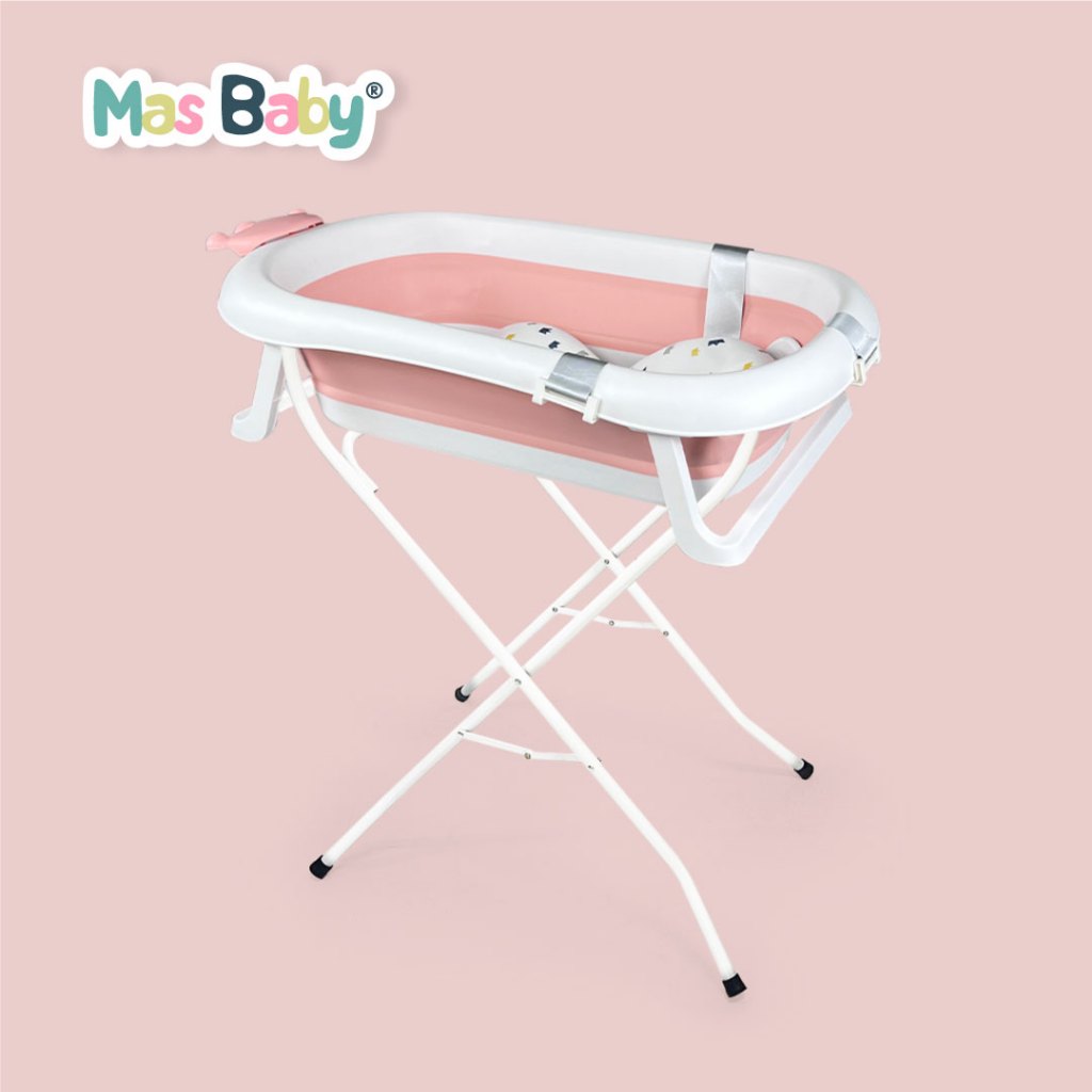 Mas Baby Folding Collapsable Bath Tub Set Shower Besen Tab For Newborn Tempat Mandi Bayi Baldi Lipat Wash Tube -By Sea Courier Mathod🚢