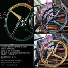 DHC- superfly sport rim 4batang VARIO125 VARIO150 AVANTIZ y15 y16 Lc5s LCV8 Y125Z RS150 RSX150 NVX V1 V2 NMAX RAIDER150 -By Sea Courier Method 🚢📦