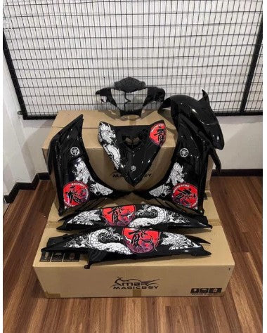DHC- JL Coverset MagicBoy Dragon Naga Hitam LC135 V1 V2 V4 V5 V6 V7 V8 Y15 Y16 naga Choii Dragon Sticker -By Sea Courier Method 🚢📦