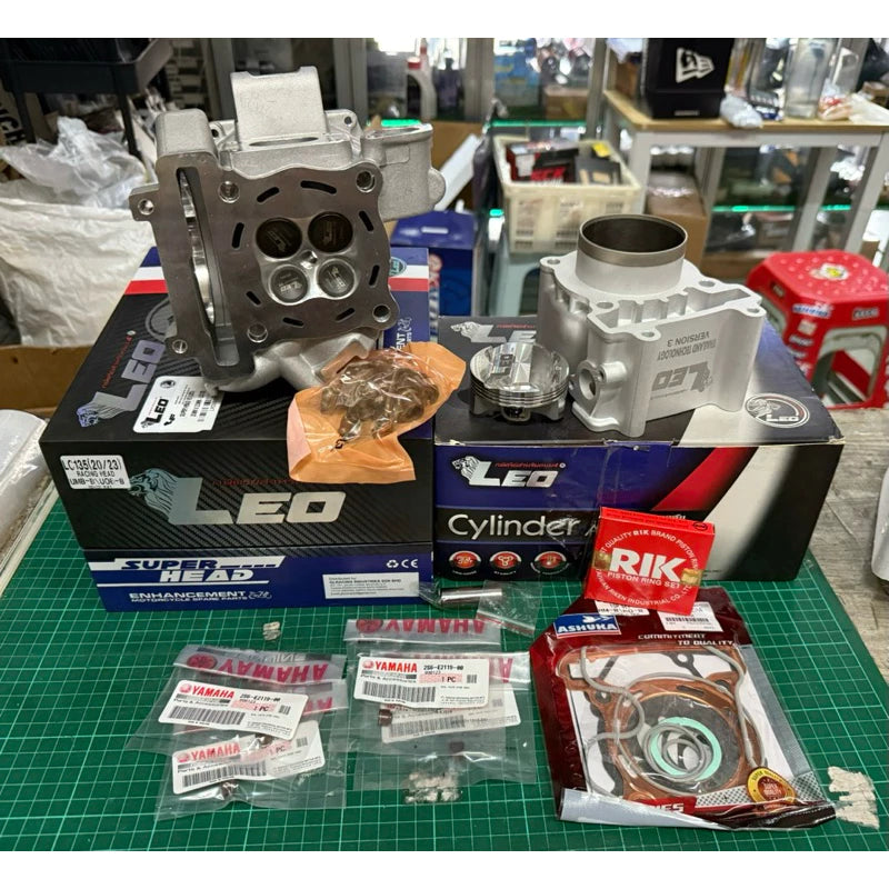 YAMAHA LC135 Y15z FIGHTONE LEO ORIGINAL RACING BLOCK / Racing HEAD 19/22 20/23 63mm 65mm combo set -By Sea Courier Method 🚢📦