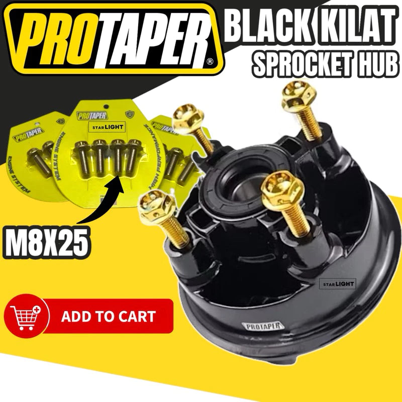 BLACK KILAT PROTAPER CLUTCH HUB SPROCKET HUB MANGKUK HUB KILAT HITAM WAVE125 EX5 DREAM RS150 LC135 5S Y110 -By Sea Courier Method 🚢📦