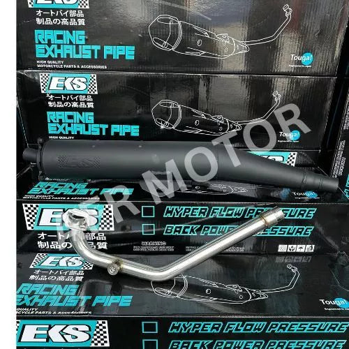 EXHAUST EKS CUTTING STANDARD BACK PRESSURE Y15ZR / Y16ZR / LC135 V1 - V7 / LC135 V8 Fi / RS150 / SYM VF3i REDLEOHYPERTEC -By Sea Courier Method 🚢📦