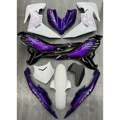 DHC- Cover Set Y16ZR V2 Abs Putih Purple Design Aerox Y16ZR -By Sea Courier Method 🚢📦