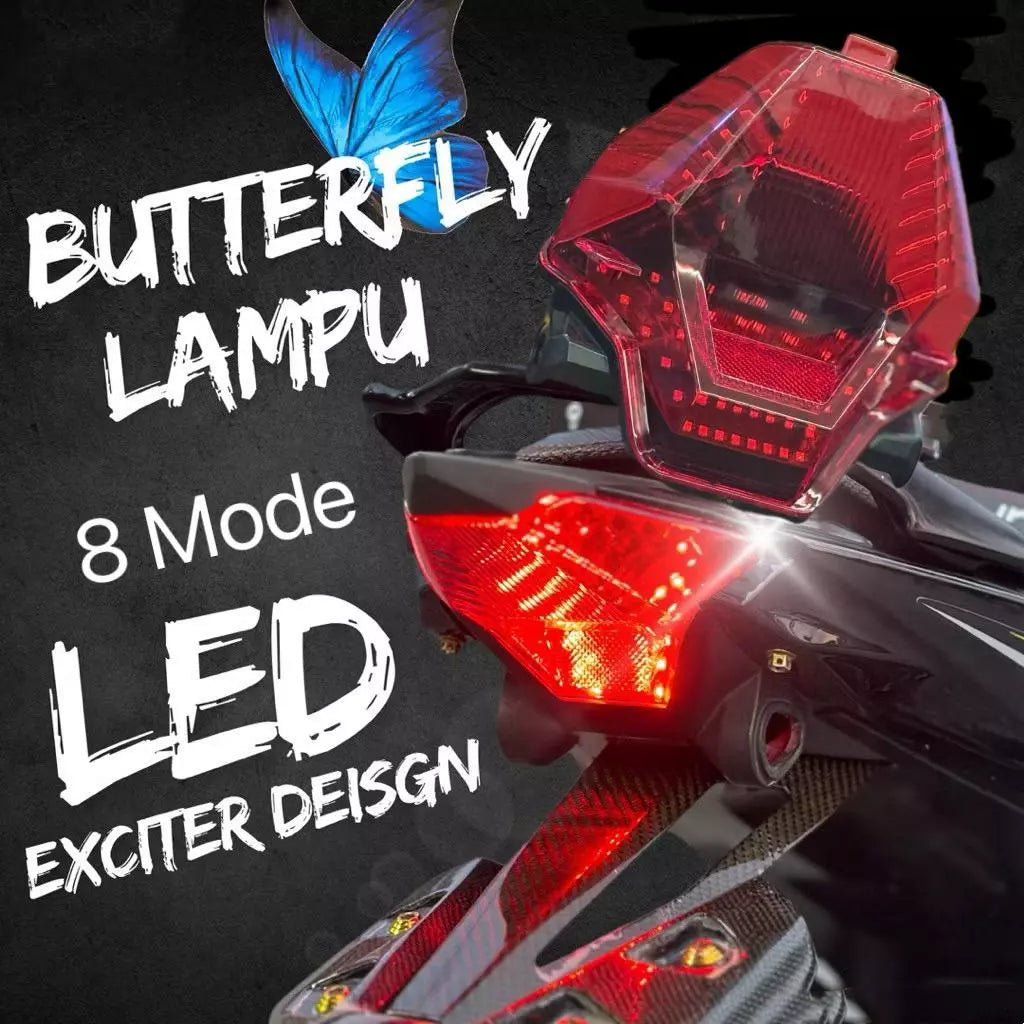 “8 MODE” BUTTERFLY LAMPU BELAKANG Y15ZR V1 V2/ Y15 Butterfly lampu belakang/ Y15 TAIL LAMP BUTTERFLY -By Sea Courier Method 🚢📦