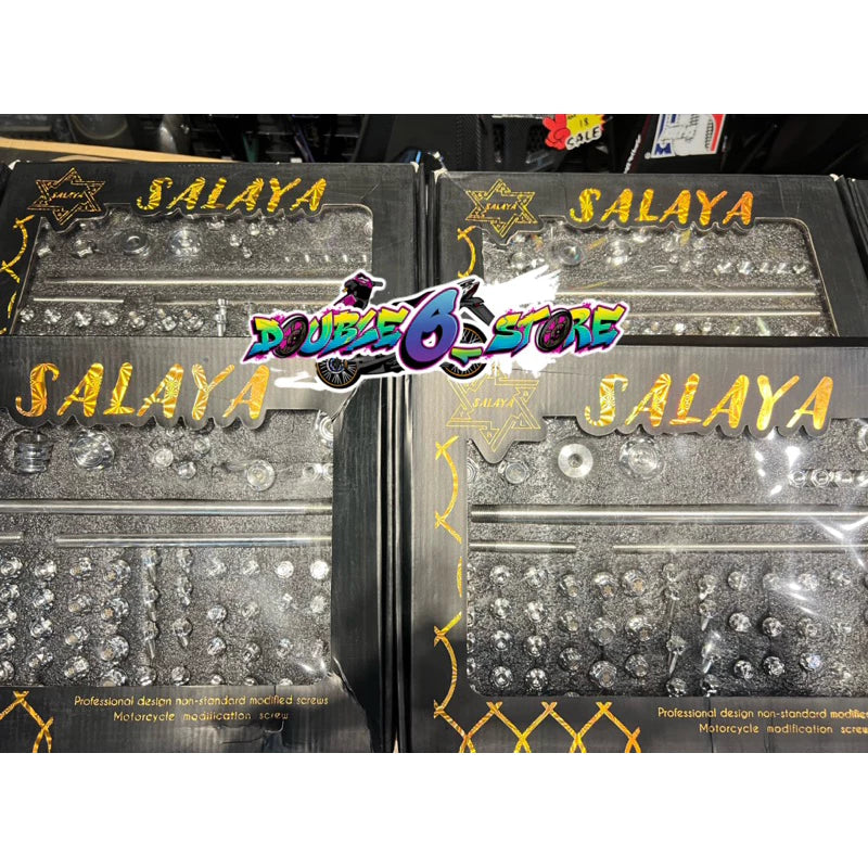 SCREW SALAYA COMPLETE SET SALAYA SKRU Y15ZR Y16ZR LC135 V1 - V8 WINNER X RS150 RSX150 VARIO SCREW STAINLESS STEEL SILVER -By Sea Courier Method 🚢📦