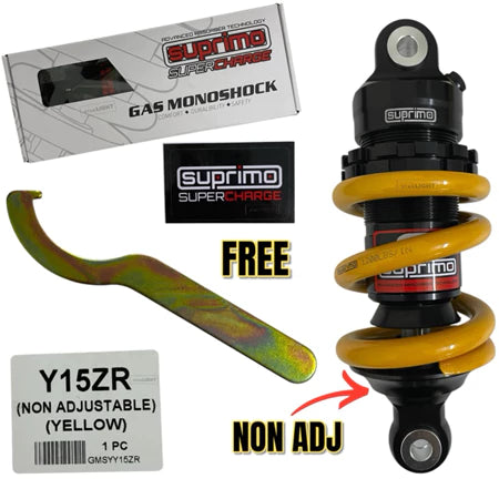 100% ORIGINAL SUPRIMO ADJUSTABLE MONOSHOCK LC135 V1 - V8 Y15 Y16 Y125Z FZ150 RS150 EGO SOFT HARD ABSORBER -By Sea Courier Method 🚢📦