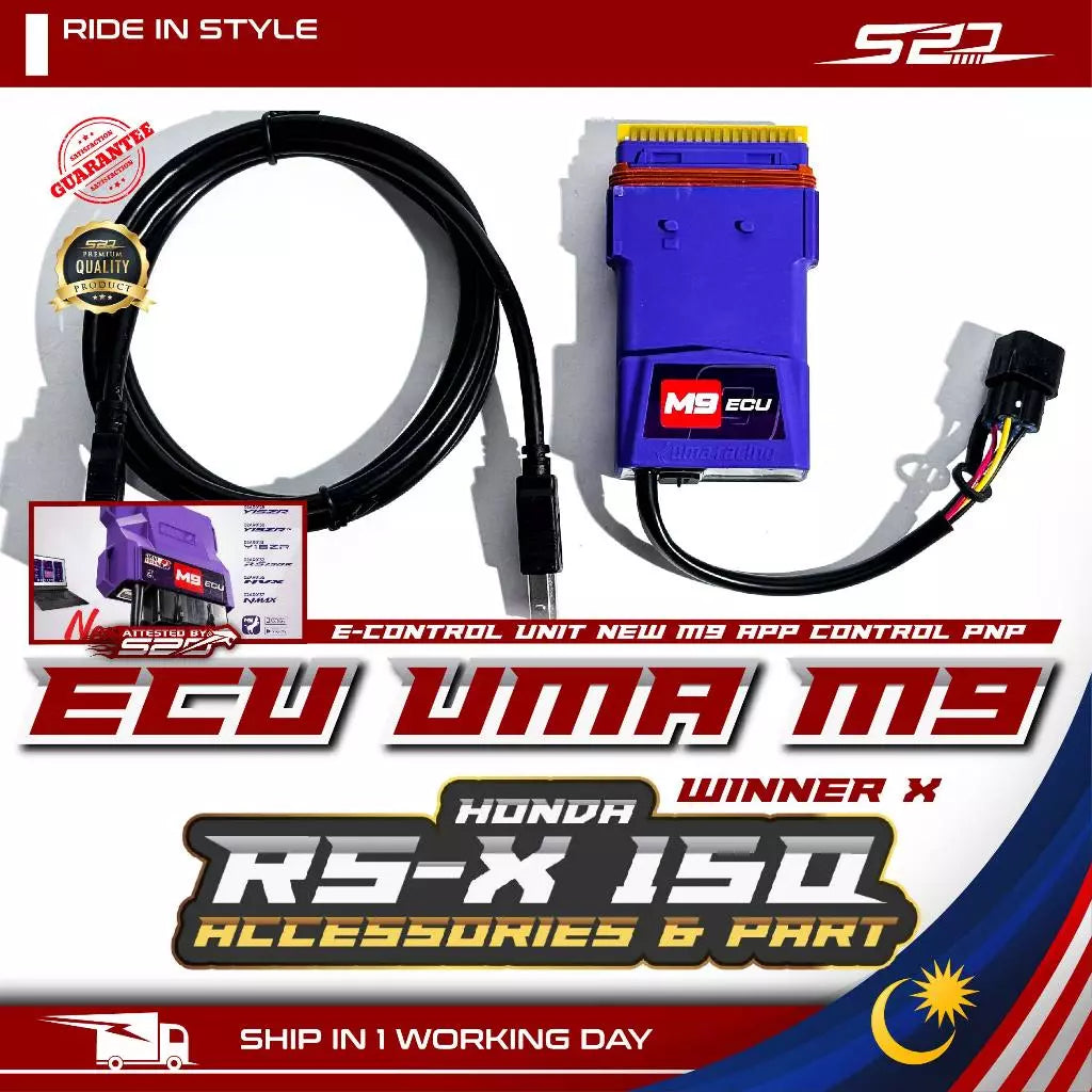 ECU M9 UMA RS150 RS-X 150 WINNER X Y15 Y16 NVX 155 AEROX NEW ( BUILT IN WIFI ) USB Cable PNP APP Control E-Control Unit -By Sea Courier Method 🚢📦