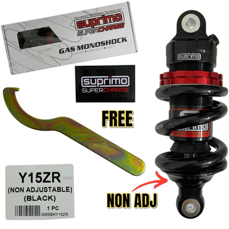 100% ORIGINAL SUPRIMO ADJUSTABLE MONOSHOCK LC135 V1 - V8 Y15 Y16 Y125Z FZ150 RS150 EGO SOFT HARD ABSORBER -By Sea Courier Method 🚢📦