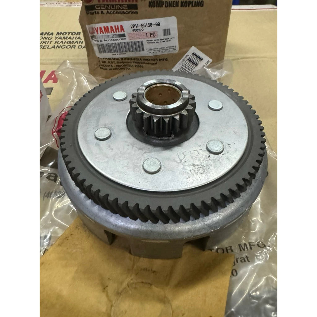Original HLY Clutch Housing Set Mangkuk Clutch Gear YAMAHA Y15ZR Y15 CLUTCH PRIMARY GEAR 2ND-E6150-00 2ND-E6111-00 ORI -By Sea Courier Method 🚢📦