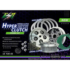 ESR MOTOR HYPER CLUTCH & CLUTCH PLATE OR COMBO SET FOR Y15ZR , Y16ZR , LC135 4S & LC135 5S CLUTCH PLATE CLUTCH SPRING LC -By Sea Courier Method 🚢📦