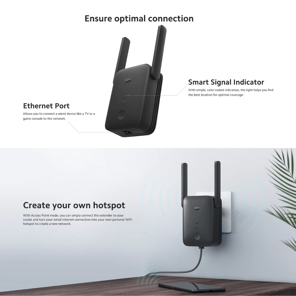 Xiaomi Mi WiFi Range Extender AC1200 - 2.4GHz/5GHz Dual Band -By Sea Courier Method 🚢📦